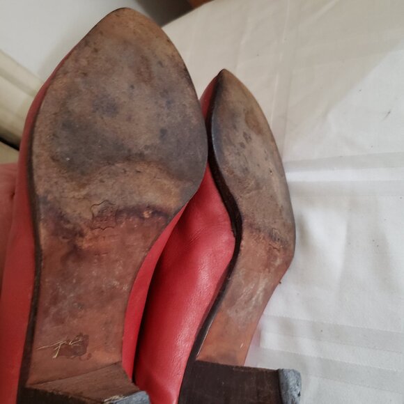 Vintage cognac leather 80s mid-calf boots, size 6-6.5 - Picture 12 of 12